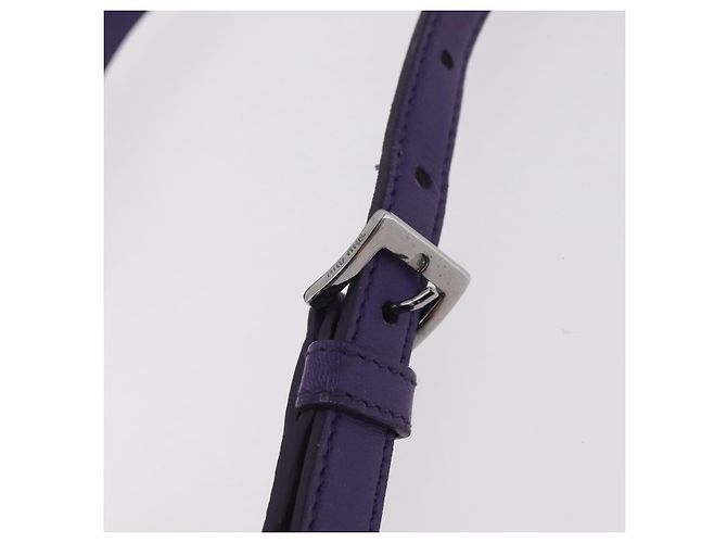 Borsa a Tracolla Miu Miu Pelle Viola Argento Auth 207614V Porpora - vista 9