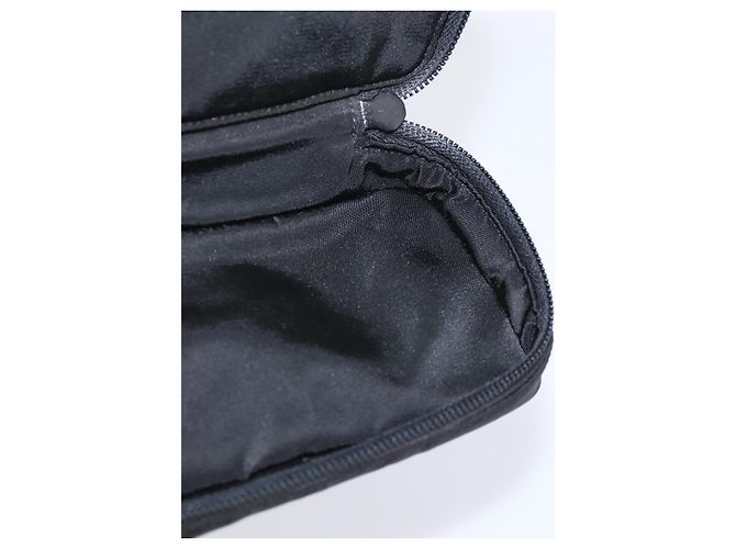 Bolso PRADA Nylon Black Silver Auth 205204A Negro Plata - vista 19