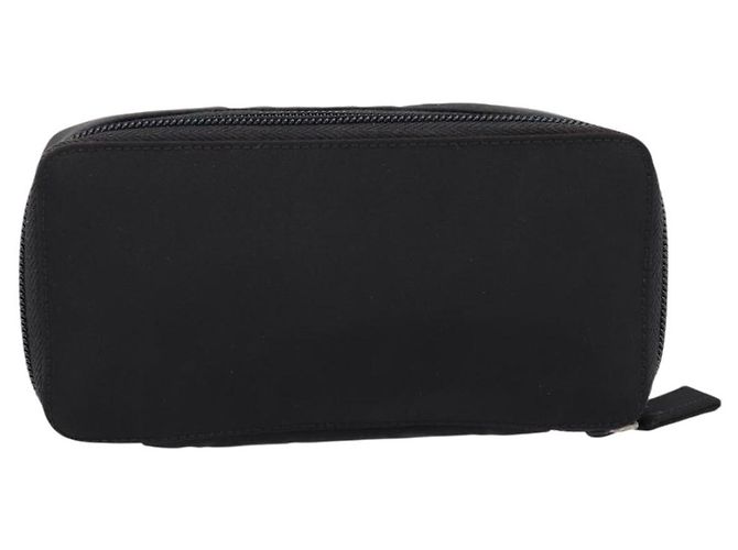 Bolso PRADA Nylon Black Silver Auth 205204A Negro Plata - vista 2