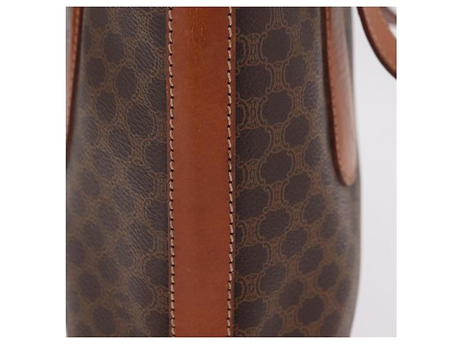 Céline Bolso Tote CELINE Macadam PVC Marrón Tono Dorado Auth ka6459 Castaño - vista 14