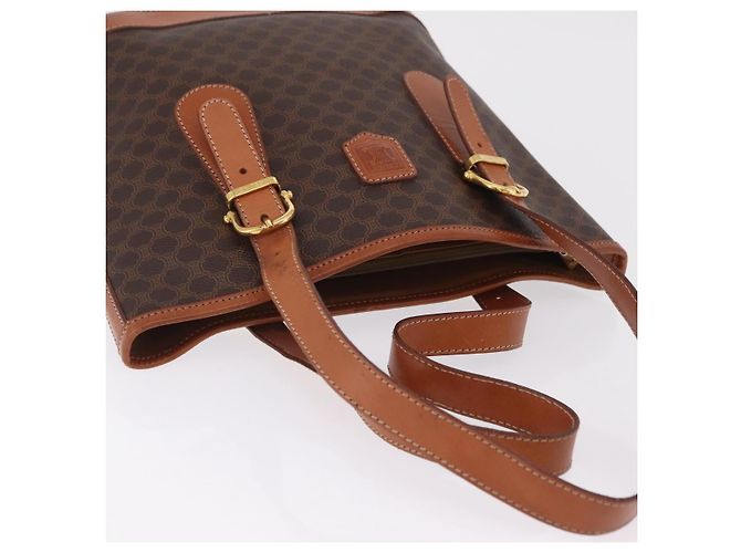 Céline Bolso Tote CELINE Macadam PVC Marrón Tono Dorado Auth ka6459 Castaño - vista 15