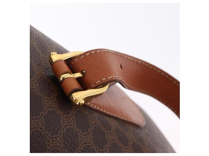 Céline Bolso Tote CELINE Macadam PVC Marrón Tono Dorado Auth ka6459 Castaño - vista 17