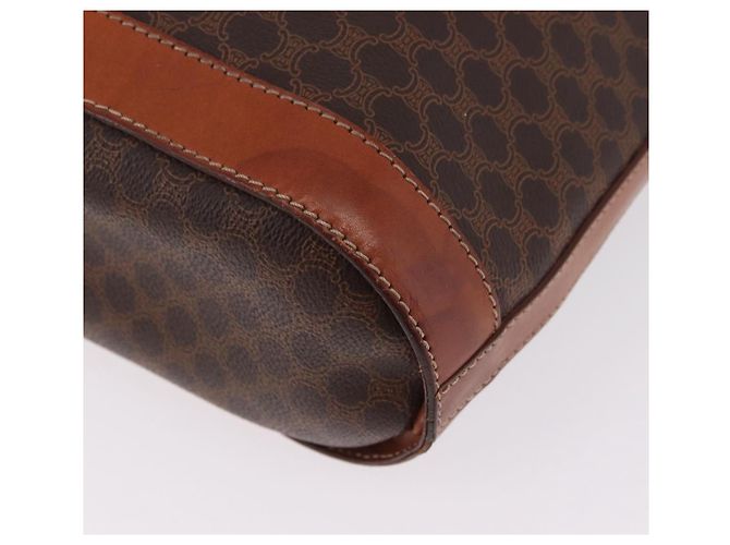 Céline Bolso Tote CELINE Macadam PVC Marrón Tono Dorado Auth ka6459 Castaño - vista 21