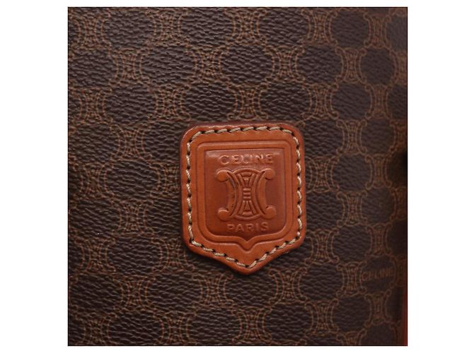 Céline Bolso Tote CELINE Macadam PVC Marrón Tono Dorado Auth ka6459 Castaño - vista 24