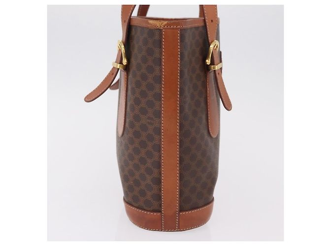 Céline Bolso Tote CELINE Macadam PVC Marrón Tono Dorado Auth ka6459 Castaño - vista 6