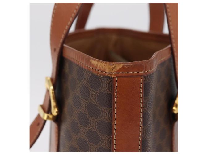 Céline Bolso Tote CELINE Macadam PVC Marrón Tono Dorado Auth ka6459 Castaño - vista 7