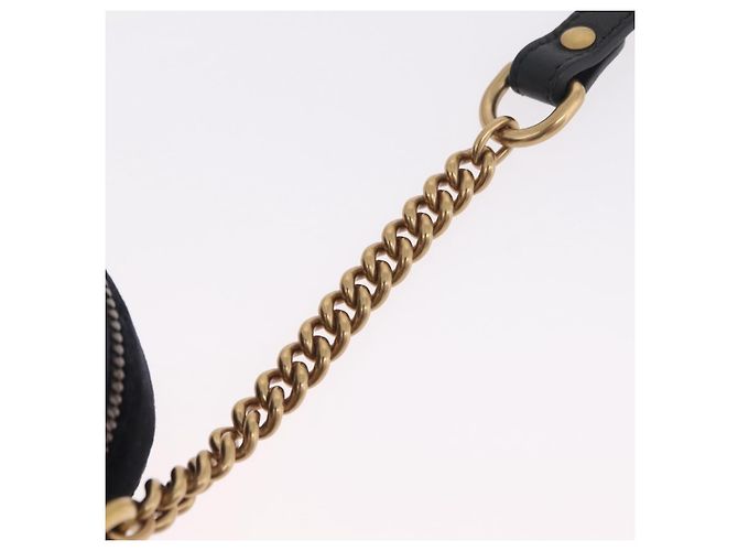 Borsa a Tracolla con Catena GUCCI GG Marmont Velluto Nero Tono Oro 448065 Auth LN060V - vista 8
