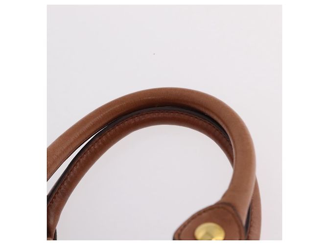 Miu Miu Handtasche Leder 2way Braun Gold Authentisch 167726M Golden - Ansicht 14