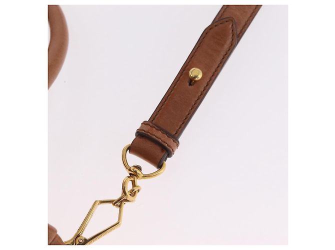 Miu Miu Handtasche Leder 2way Braun Gold Authentisch 167726M Golden - Ansicht 16