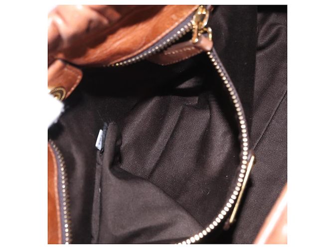 Miu Miu Handtasche Leder 2way Braun Gold Authentisch 167726M Golden - Ansicht 28