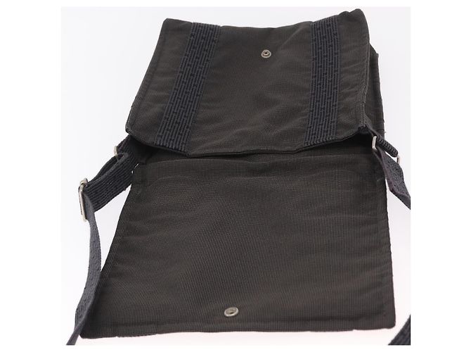 Hermès HERMES Her Line Bassus PM Shoulder Bag Canvas Gray Auth bs37227 Marrone - vista 19