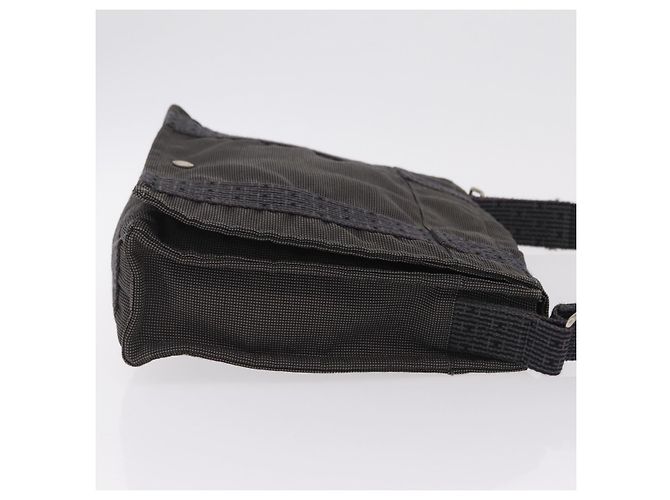 Hermès HERMES Her Line Bassus PM Shoulder Bag Canvas Gray Auth bs37227 Marrone - vista 3