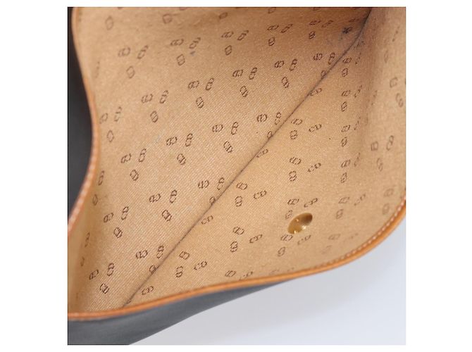 Sac Pochette Christian Dior Canvas Black Gold Auth 207523 Noir Doré - vue 12