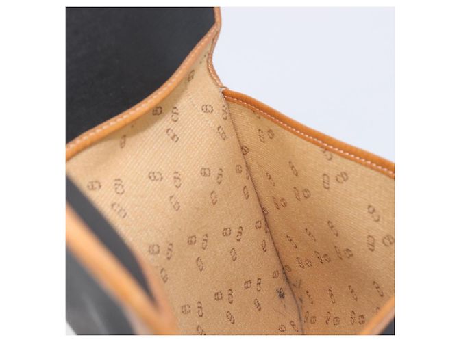 Sac Pochette Christian Dior Canvas Black Gold Auth 207523 Noir Doré - vue 18