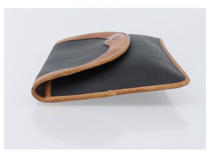 Sac Pochette Christian Dior Canvas Black Gold Auth 207523 Noir Doré - vue 4