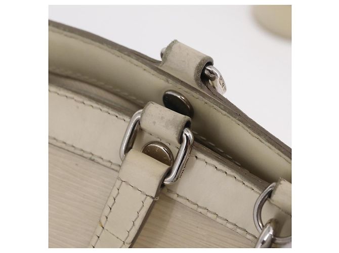 Borsa a mano LOUIS VUITTON Epi Blair MM 2way Bianco Yvoire M40330 LV Auth 206873 - vista 10