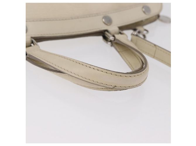 Borsa a mano LOUIS VUITTON Epi Blair MM 2way Bianco Yvoire M40330 LV Auth 206873 - vista 14