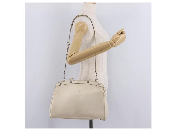 Borsa a mano LOUIS VUITTON Epi Blair MM 2way Bianco Yvoire M40330 LV Auth 206873 - vista 35