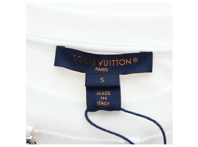 LOUIS VUITTON T-Shirt in cotone S Bianco LV Auth 204950M - vista 17
