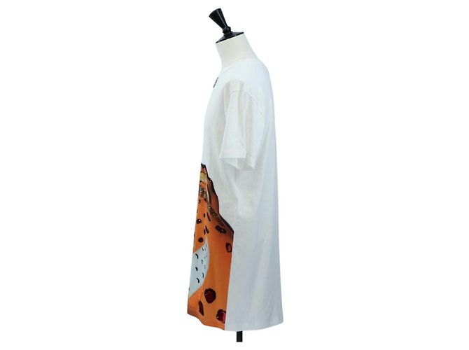 LOUIS VUITTON T-Shirt in cotone S Bianco LV Auth 204950M - vista 3