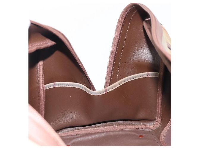 Bolsa Boston Burberrys Nova Check Canvas Beige Gold Auth ep15916 Bege Dourado - vista 20