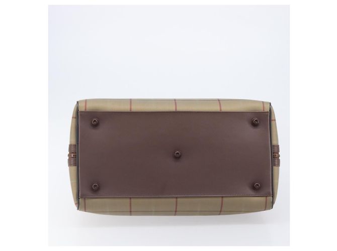 Bolsa Boston Burberrys Nova Check Canvas Beige Gold Auth ep15916 Bege Dourado - vista 5