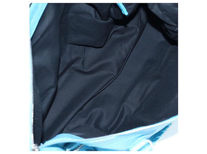 Borsa Balenciaga Classic Squash Bag in pelle 2way Blu Argento 285698 Auth BA16025M - vista 10