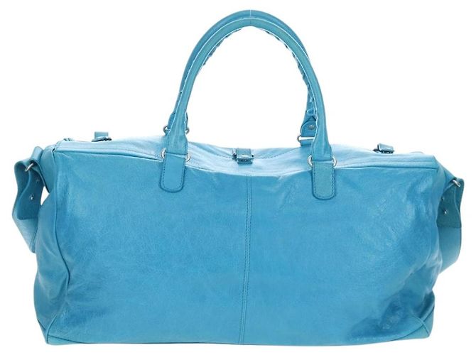 Borsa Balenciaga Classic Squash Bag in pelle 2way Blu Argento 285698 Auth BA16025M - vista 2