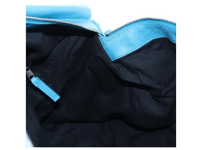 Borsa Balenciaga Classic Squash Bag in pelle 2way Blu Argento 285698 Auth BA16025M - vista 27