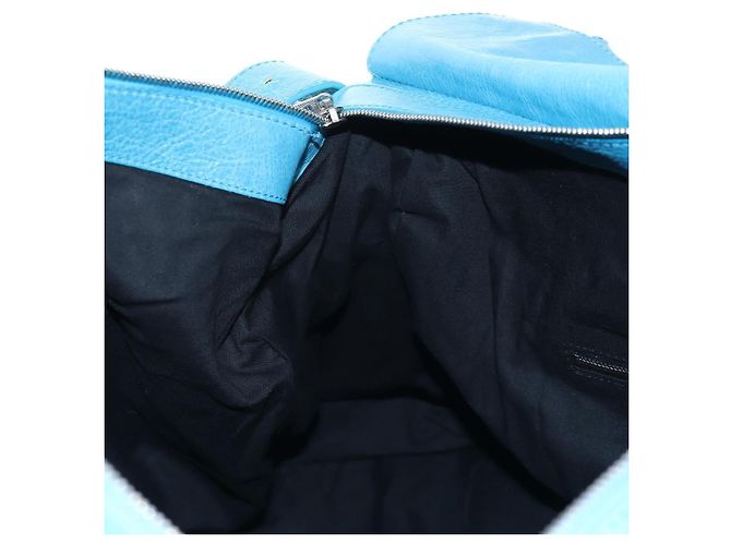 Borsa Balenciaga Classic Squash Bag in pelle 2way Blu Argento 285698 Auth BA16025M - vista 28