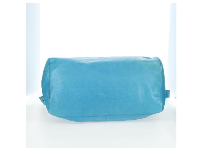 Borsa Balenciaga Classic Squash Bag in pelle 2way Blu Argento 285698 Auth BA16025M - vista 5