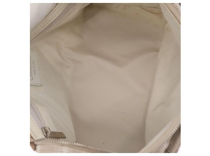Borsa a tracolla CHANEL New Travel Line Canvas Beige Silver CC Auth fm5465A Argento - vista 10