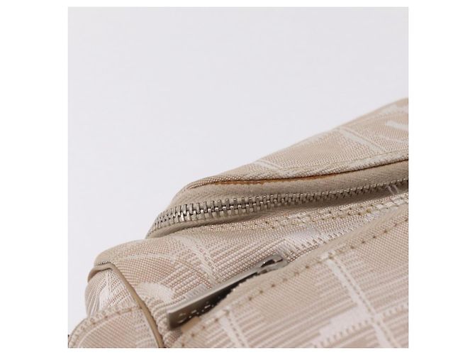 Borsa a tracolla CHANEL New Travel Line Canvas Beige Silver CC Auth fm5465A Argento - vista 20