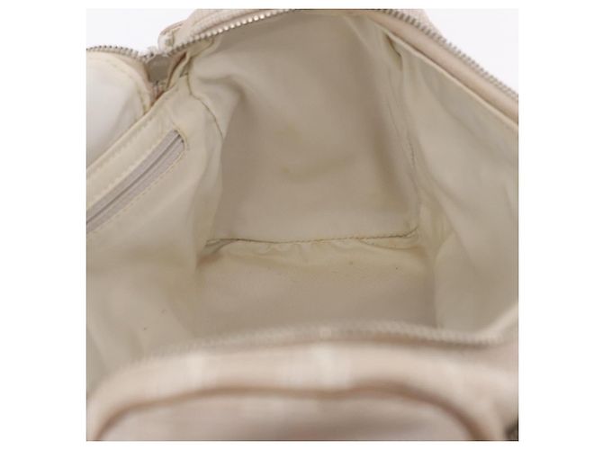 Borsa a tracolla CHANEL New Travel Line Canvas Beige Silver CC Auth fm5465A Argento - vista 23