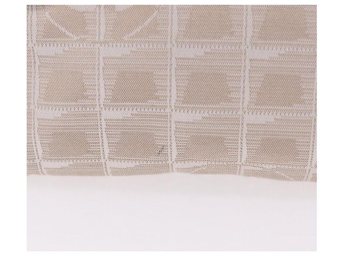 Borsa a tracolla CHANEL New Travel Line Canvas Beige Silver CC Auth fm5465A Argento - vista 4
