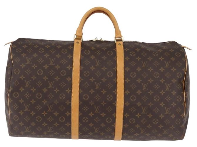LOUIS VUITTON Monogram Keepall 60 Boston Bag M41422 LV Auth 204091V Monogramme - vue 13