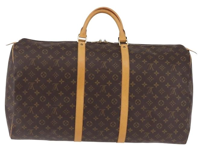 LOUIS VUITTON Monogram Keepall 60 Boston Bag M41422 LV Auth 204091V Monogramme - vue 2