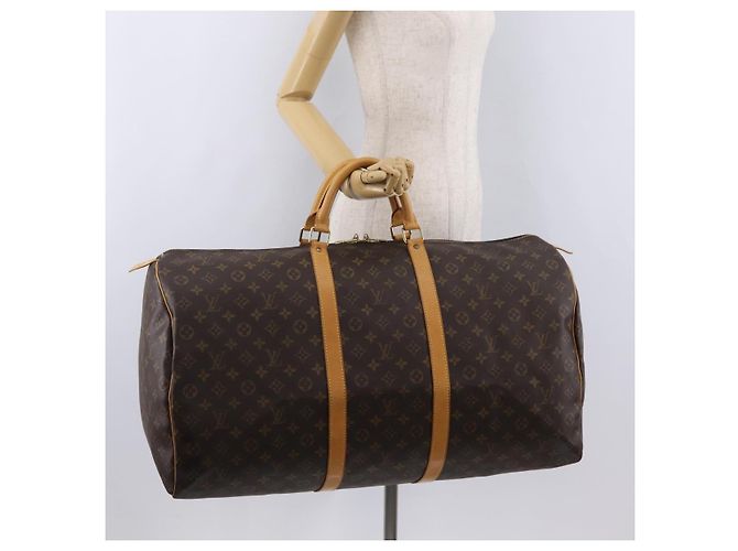 LOUIS VUITTON Monogram Keepall 60 Boston Bag M41422 LV Auth 204091V Monogramme - vue 21