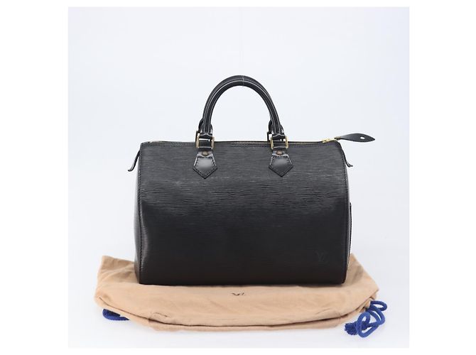 LOUIS VUITTON Epi Speedy 30 Hand Bag Noir M43002 LV Auth BA16002V Nero - vista 12
