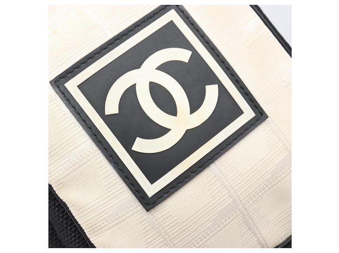 Borsa a tracolla CHANEL Sports Line Canvas Ivory CC Auth 206799A - vista 20