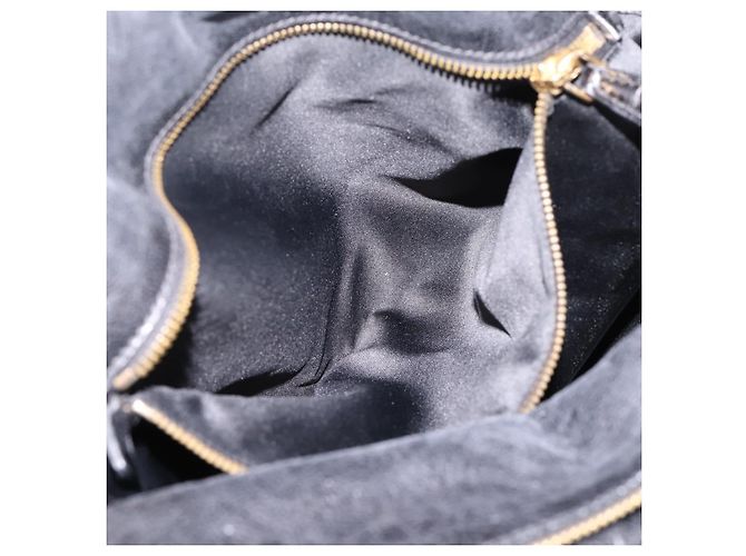 Miu Miu Handtasche Vitellolux 2way Black Gold Auth 206870V Schwarz Golden - Ansicht 26