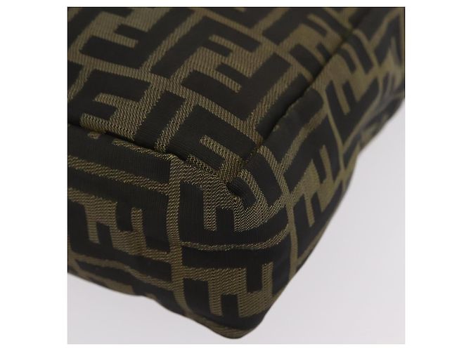FENDI Zucca Canvas Handtasche Schwarz Braun Auth 202501 - Ansicht 10