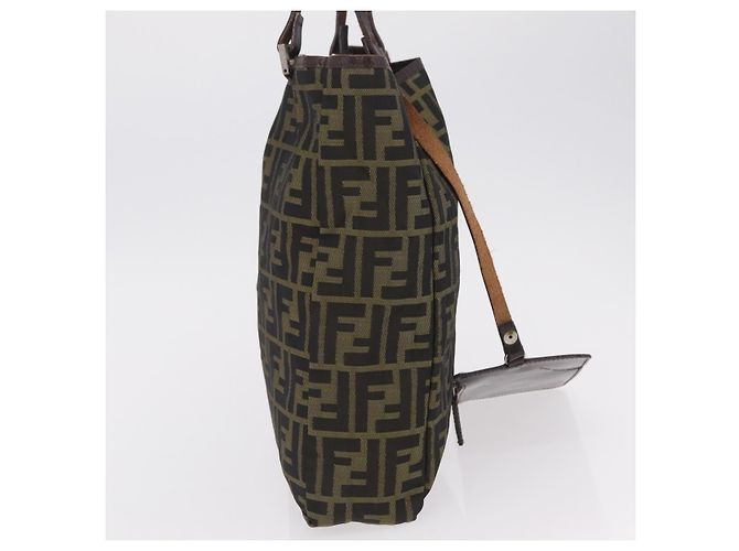 FENDI Zucca Canvas Handtasche Schwarz Braun Auth 202501 - Ansicht 4
