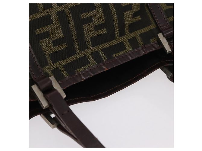 FENDI Zucca Canvas Handtasche Schwarz Braun Auth 202501 - Ansicht 7