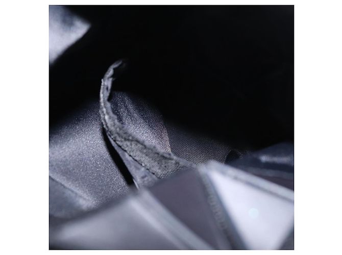 Borsa a pochette ISSEY MIYAKE BAO BAO PVC Pelle Nero Argento Auth 204271A - vista 11