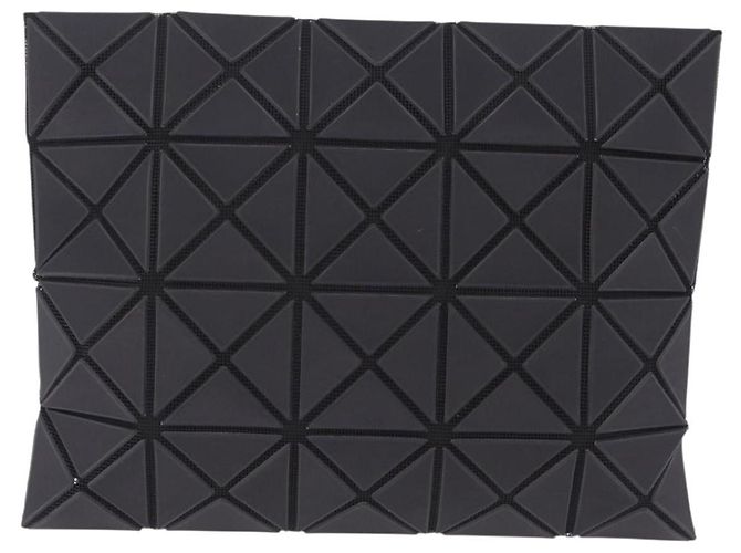 Borsa a pochette ISSEY MIYAKE BAO BAO PVC Pelle Nero Argento Auth 204271A - vista 2