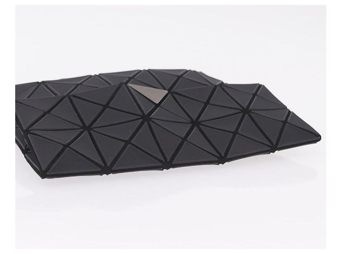 Borsa a pochette ISSEY MIYAKE BAO BAO PVC Pelle Nero Argento Auth 204271A - vista 5