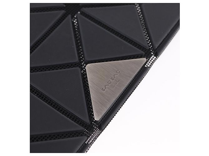 Borsa a pochette ISSEY MIYAKE BAO BAO PVC Pelle Nero Argento Auth 204271A - vista 8