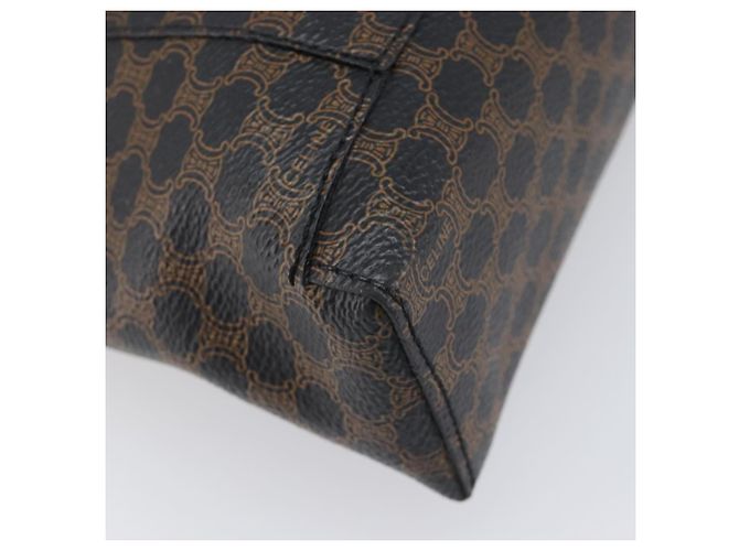 Céline CELINE Macadam Canvas Handtasche PVC Leather Black Gold Auth 205256V Schwarz Golden - Ansicht 10