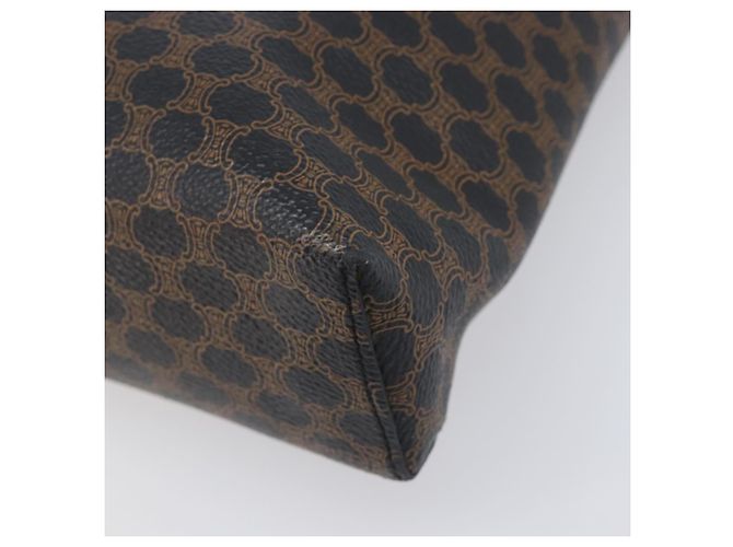 Céline CELINE Macadam Canvas Handtasche PVC Leather Black Gold Auth 205256V Schwarz Golden - Ansicht 14